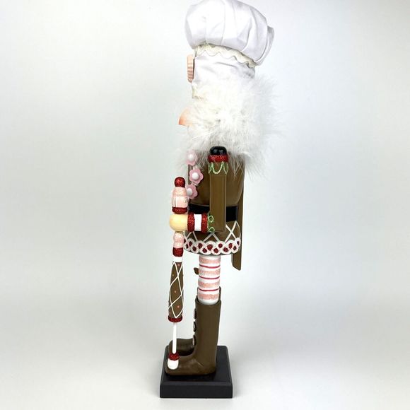 Holly Adler Hollywood Gingerbread Kisses Wooden Chef Christmas Nutcracker 17” - Picture 7 of 10